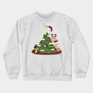 Christmas Tree decoration with bunny _ Bunniesmee Christmas Edition Crewneck Sweatshirt